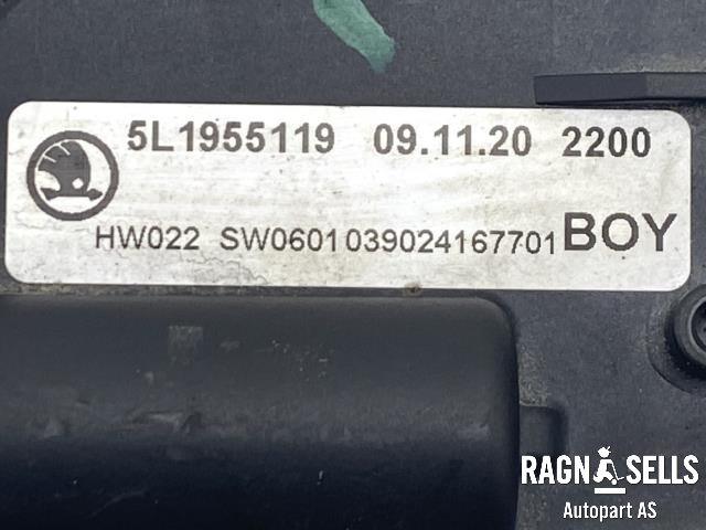 Viskermotor frontrute komplett m/overføring til Škoda Yeti 2009-2013 (Fase 1)  (BOSCH|5L1 955 023|)