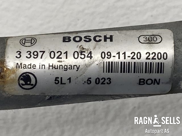 Viskermotor frontrute komplett m/overføring til Škoda Yeti 2009-2013 (Fase 1)  (BOSCH|5L1 955 023|)