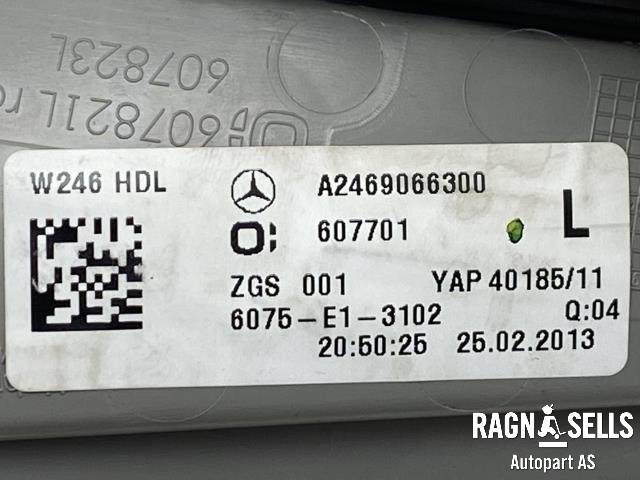 Baklykt venstre indre til Mercedes B-Klasse 2011-2018 (W246) (W246) (2469066300|A2469066300|)