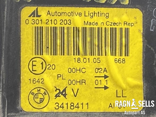 Frontlykt venstre halogen til BMW X3 2003-2006 (Fase 1) (E83) (E83) (AUTOMOTIVE LIGHTING|63 12 3 418 411|)