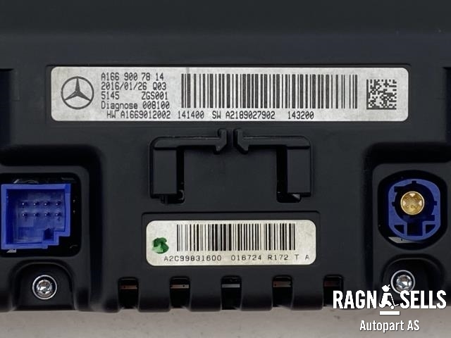 Bilstereo navigasjon skjerm til Mercedes B-Klasse 2011-2018 (W246) (W246) (166 900 78 14|A166 900 78 14|A 166 900 82 22|)