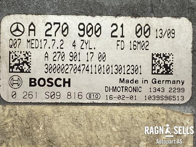Styreenhet motor til Mercedes B-Klasse 2011-2018 (W246) (W246) (BOSCH|270 900 21 00|270 901 17 00|0 261 S09 816)