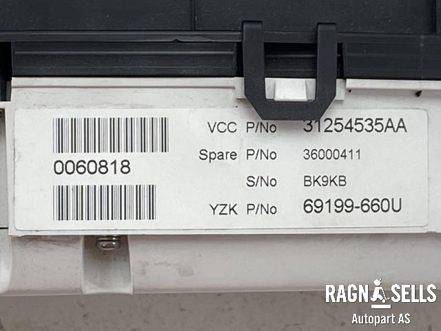 Instrumentpanel til Volvo S80 2006-2013 (Type II, Fase 1)  (36002195|36000411|69199-660U|31254535AA)