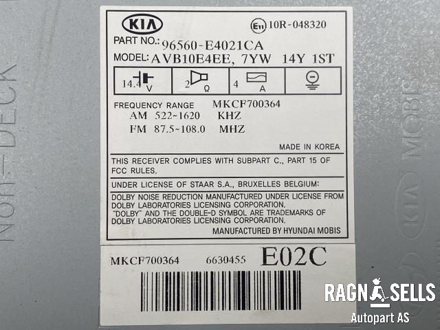 Bilstereo navigasjon til Kia Soul 2014-2019 (Type II)  (96560-E4021CA|B2965 58000|)