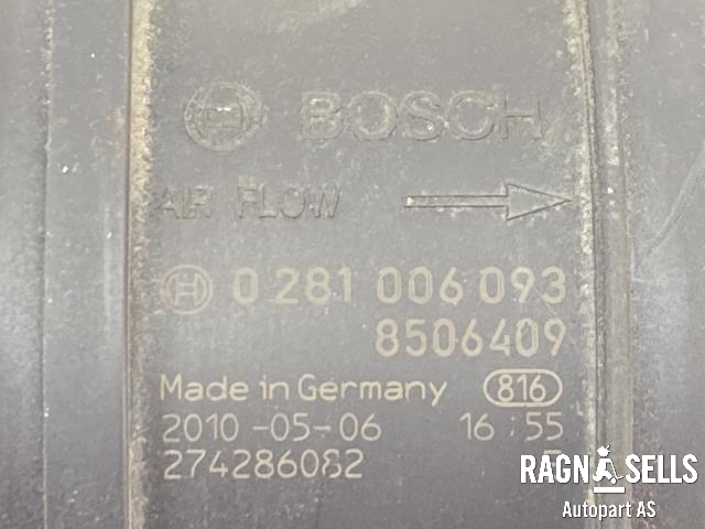 Luftmengde/luftmassemåler til BMW 3-Serie 2005-2011 (E90/E91/E92/E93) (E90/E91/E92/E93) (BOSCH|13 62 8 506 409||0 281 006 093)