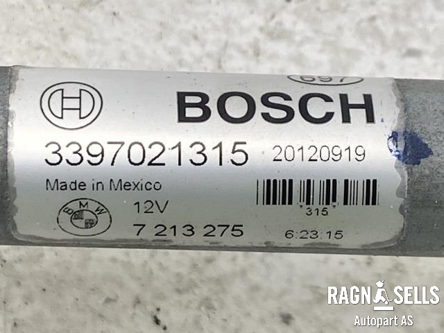 Viskermotor frontrute komplett m/overføring til BMW X3 2010-2017 (F25) (F25) (BOSCH|61 61 5 A3E DC5||6 004 FA0 023|7 213 275|3397021315)