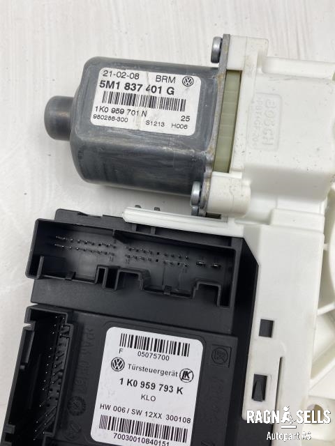 Ruteheis, kun motor, høyre foran til VW Golf, Plus/Cross 2005-2009 (Fase 1) (5M1837401G|1KO959793K|)