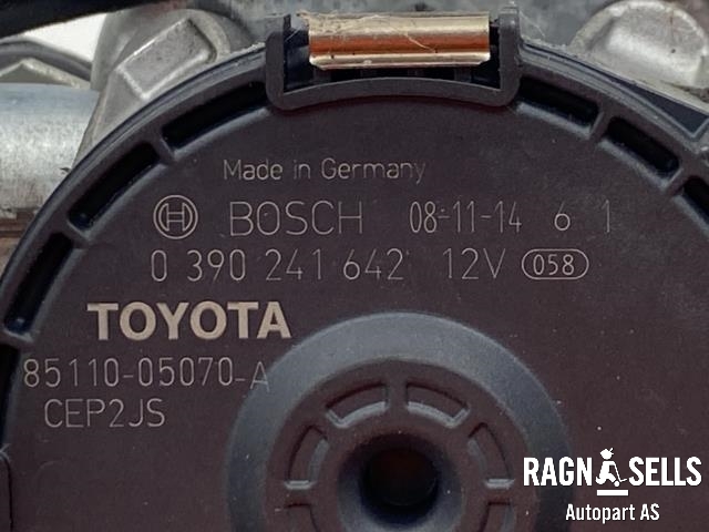 Viskermotor frontrute komplett m/overføring til Toyota Avensis 2009-2015 (Type III, Fase 1)  (BOSCH|8501005080|85110-05070|)