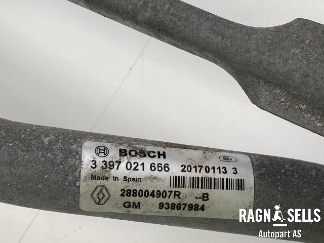Viskermotor frontrute komplett m/overføring til Renault Trafic 2014-->>  (BOSCH|0 390 243 508|)
