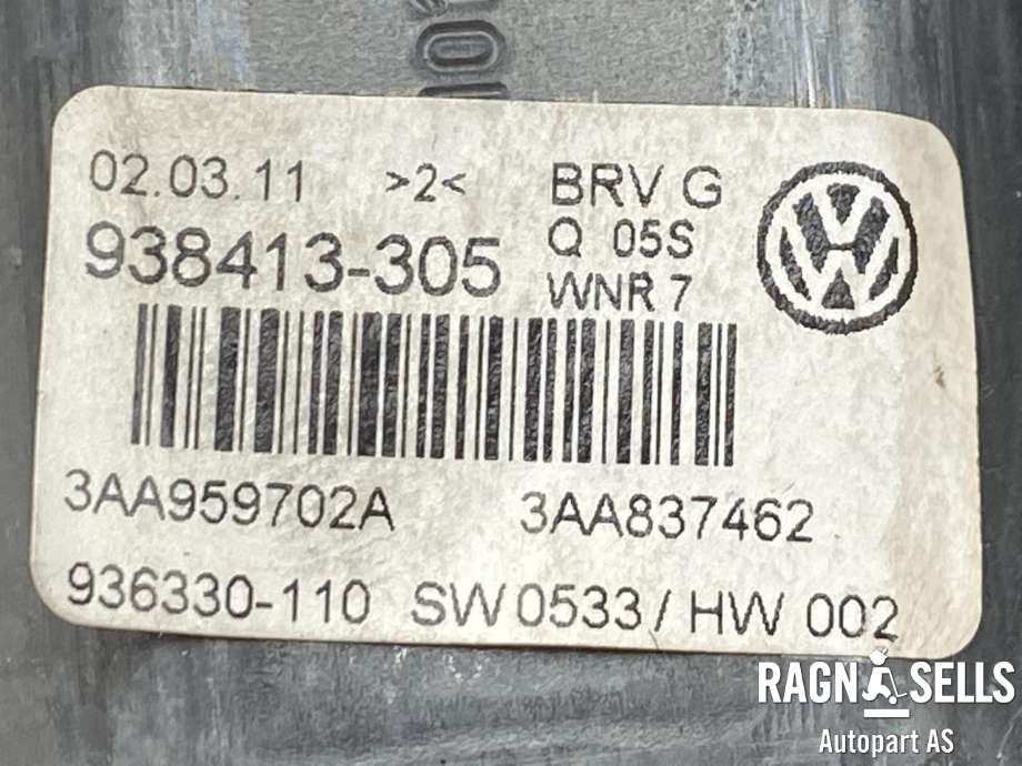 Ruteheis høyre foran til VW Passat 2011-2015 (B7) (B7) (BROSE|3AA 959 702 A|3AA 837 462|3C0 959 792 C| 0 130 822)