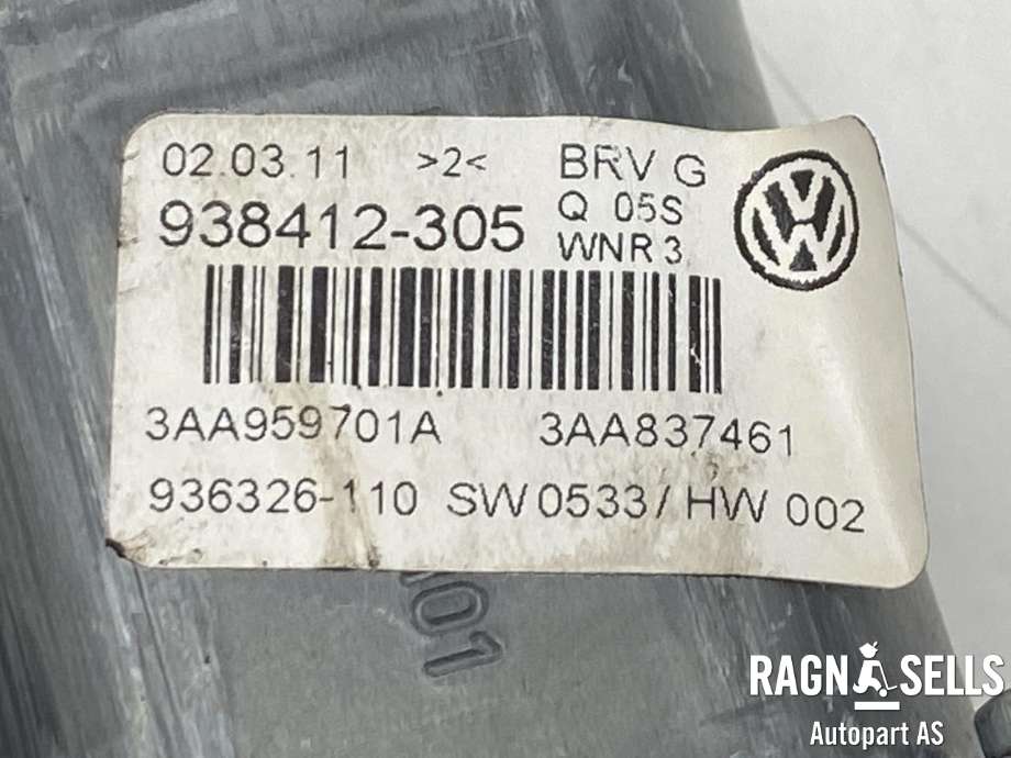 Ruteheis venstre foran til VW Passat 2011-2015 (B7) (B7) (BROSE|3AA 959 701 A|3AA 837 461|3C0 959 793 C| 0 130 822)