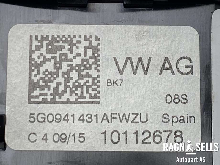 Bryter lys til VW Polo 2014-2017 (Type V, Fase 2)  (5G0 941 431|5G0 941 431 AFWZU|)