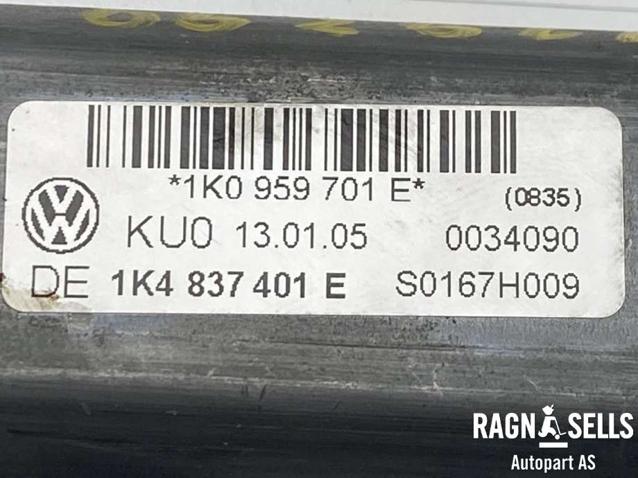 Ruteheis, kun motor, venstre foran til VW Golf V, Combi 2003-2008  (1K1 959 793 C|1K4 837 401 E|)