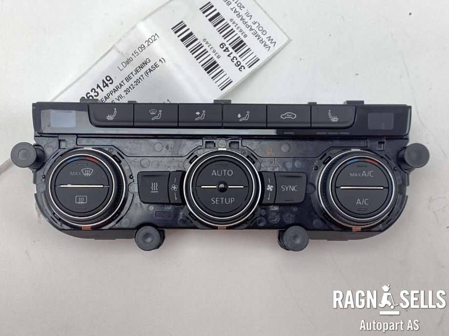 Varmeapparat betjening til VW Golf VII, 2012-2017 (Fase 1)  (5G0 907 044 AB)