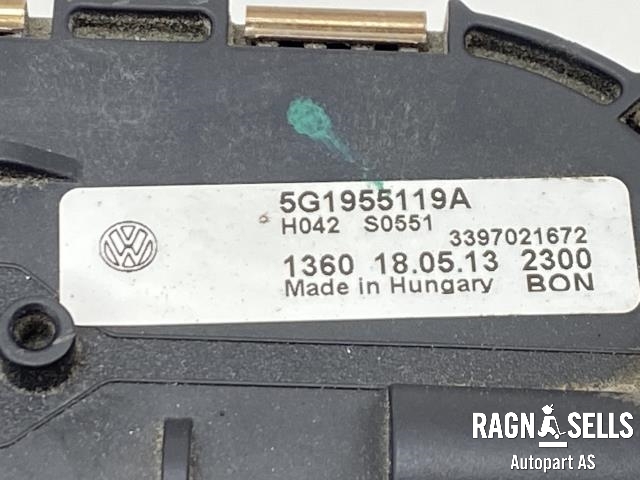 Viskermotor frontrute komplett m/overføring til VW Golf VII 2012-2017 (Fase 1)  (BOSCH|5G1 955 023 D|5G1 955 023 C|5G1 955 119 A| 1 397 220)