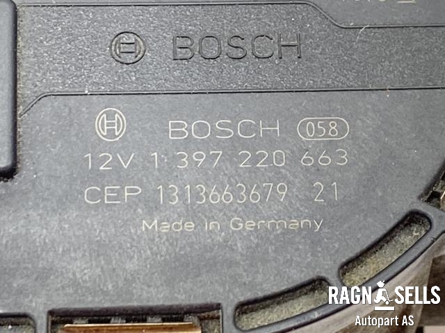 Viskermotor frontrute komplett m/overføring til VW Golf VII 2012-2017 (Fase 1)  (BOSCH|5G1 955 023 D|5G1 955 023 C|5G1 955 119 A| 1 397 220)