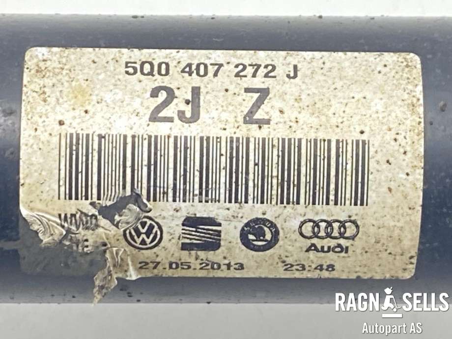 Drivaksel høyre foran, diesel/automat til VW Golf VII 2012-2017 (Fase 1)  (5Q0 407 272 J|)