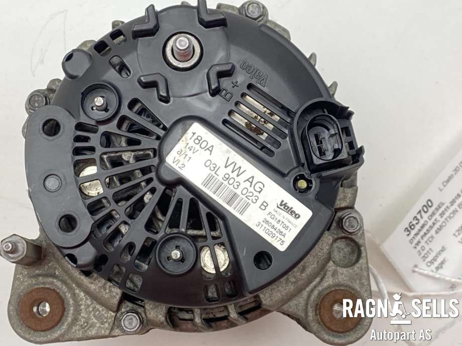Dynamo diesel til VW Passat 2011-2015 (B7) (B7) (VALEO|03L903023B|03L903023BX|03L903023D|03L903023DX|03L903024F|03L903024FX|03L903024K|03L903024KX|)
