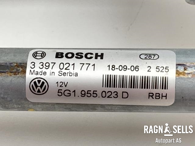 Viskermotor frontrute komplett m/overføring til VW e-Golf 2017-2020 (Fase 2)  (BOSCH|5G1 955 023 D||3 397 021 771|1 397 220 692|5G1 955 119 A)