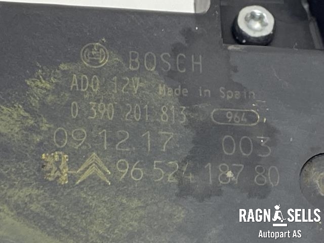 Viskermotor bakrute til Peugeot 207 2006-2012  (BOSCH|0 390 201 813|96 524 187 80|)