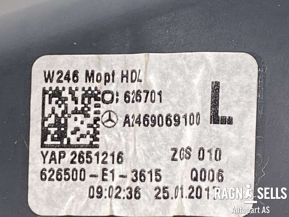 Baklykt venstre indre til Mercedes B-Klasse 2011-2018 (W246) (W246) (A 246 906 91 00|)