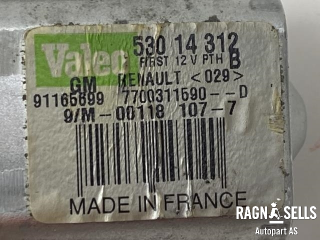 Viskermotor bakrute høyre til Renault Trafic 2006-2014  (VALEO|530 14 312|91165699|7700311590)