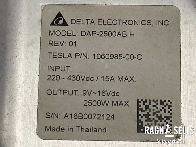 DCDC converter elbil til Tesla Model X 2016-->>  (DELTA ELECTRONICS|1060985-00-C|)