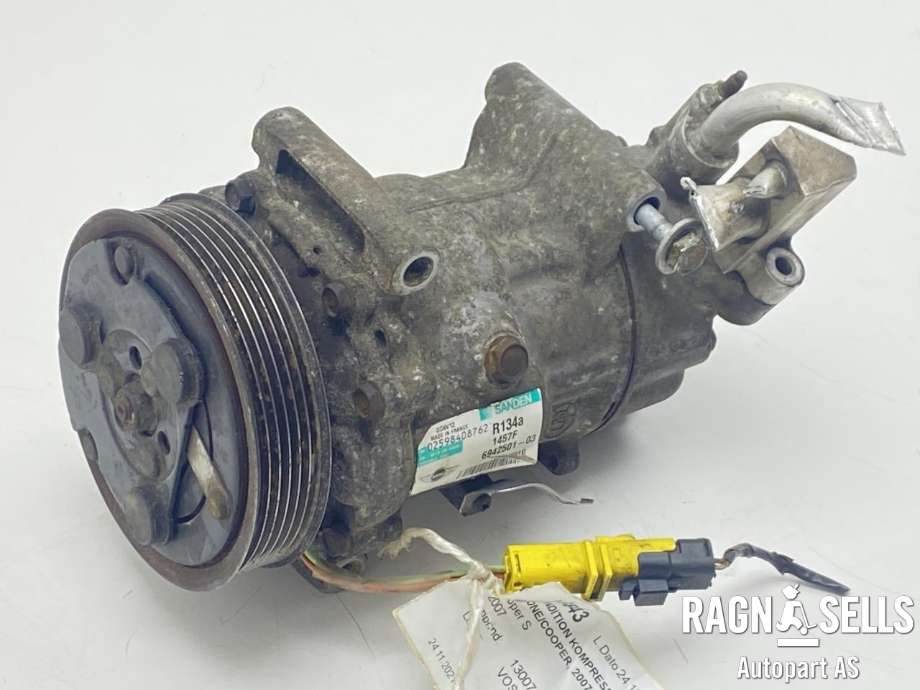 Aircondition kompressor til Mini One/Cooper 2007-2014 (R55-57) (R55-57) (SANDEN|64 52 9 223 392|6942501|SD6V12)