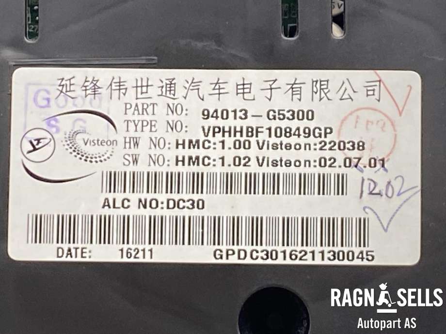 Instrumentpanel til Kia Niro 2016-2021  (94013-G5300|)