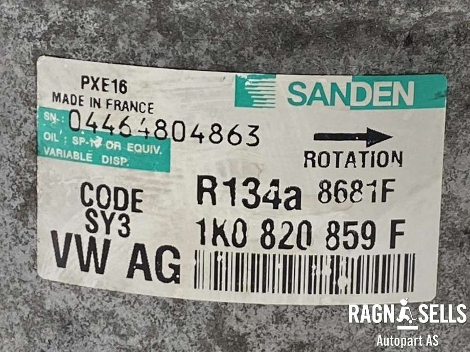 Aircondition kompressor til VW Tiguan 2007-2011 (Type I, Fase 1)  (SANDEN|1K0820808A|1K0820808AX|1K0820859H|1K0820859J|1K0820859N|1K0820859P|1K0820859T|1K0820859TX|5K0820803|5K0820803A|5K0820803C|5K0820803CX|5K0820803E|5K0820803KX|5K0820803X|5N0820803|5N0820803A|5N0820803B|5N0820803C|5N0820803E|5N0820803F|5N0820803G|5N0820803H|5N0820803HX|5Q0820803R|5Q0820803Q|5N820803H|5Q0820803|5Q0820803A|5Q0820803B|5Q0820803C|5Q0820803D|5Q0820803E|5Q0820803F|5Q0820803G|5Q0820803J|5Q0820803K|5K0820803K|5K0820803JX)