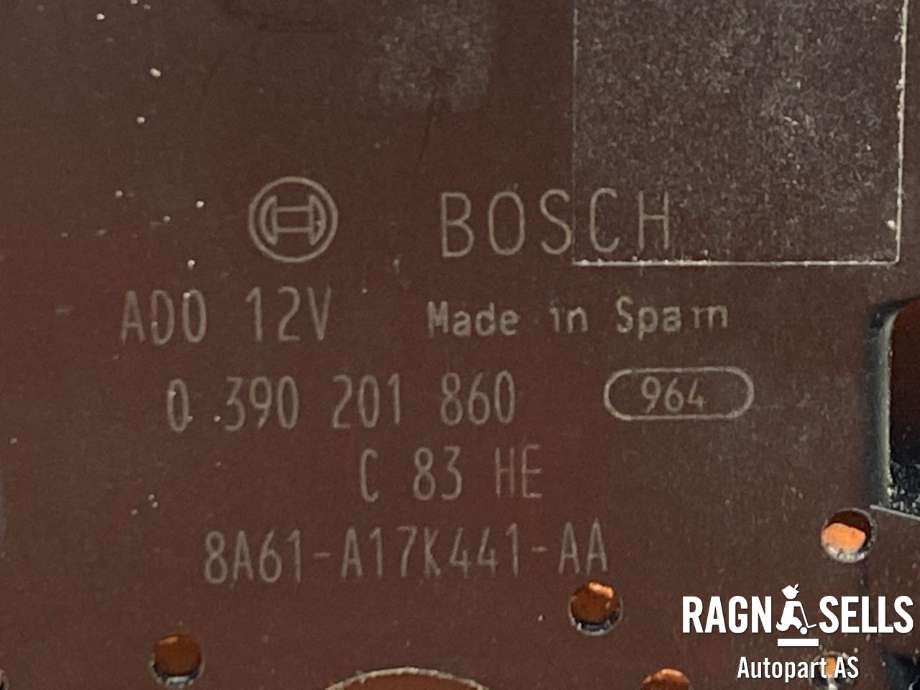 Viskermotor bakrute til Ford Fiesta 2008-2012 (Type VI, Fase 1)  (BOSCH|8A61-A17K441-AE|8A61-A17K441-AA|1774291|0390201860)