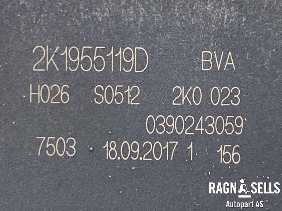 Viskermotor frontrute komplett m/overføring til VW Caddy 2015-2020 (Type III, Fase 3)  (BOSCH|2K1 955 023 J|2K1 955 023 H|)