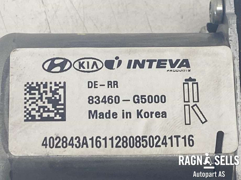 Ruteheis høyre bak til Kia Niro 2016-2021  (INTEVA|83460-G5000|)