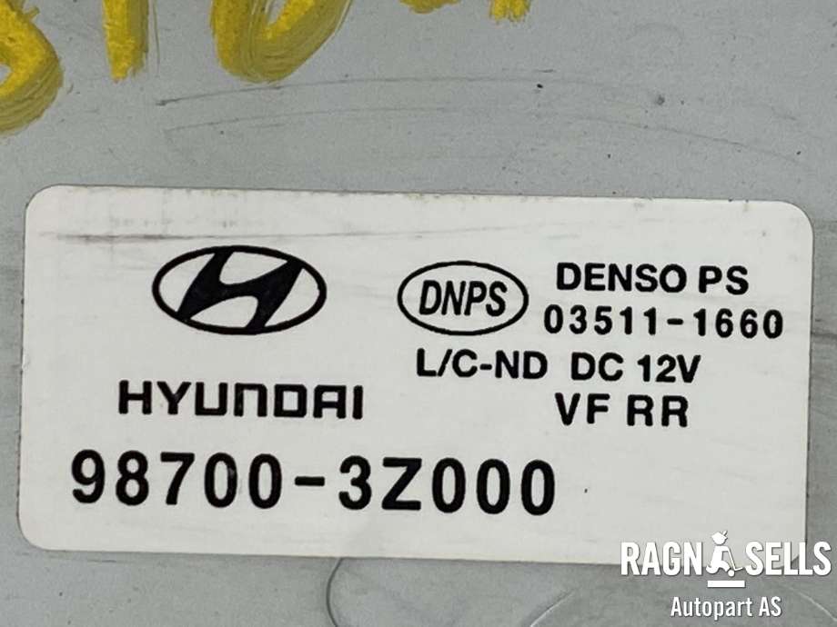 Viskermotor bakrute til Hyundai i40 2012-2017  (DENSO|98700-3Z000|)