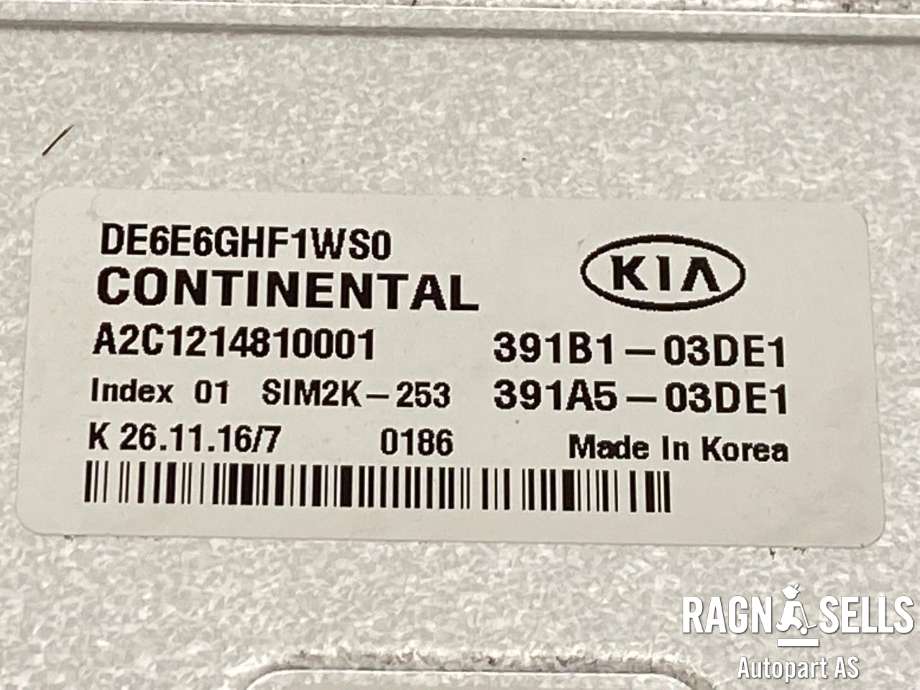Styreenhet motor til Kia Niro 2016-2021  (CONTINENTAL|391B1-03DE1|A2C1214810001)