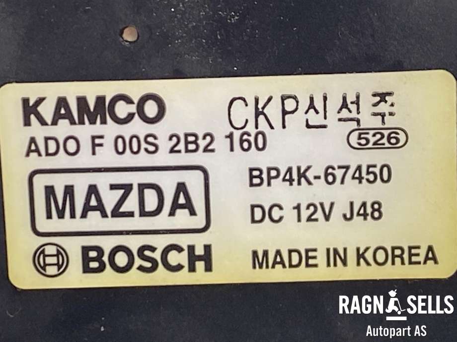 Viskermotor bakrute til Mazda 3 2006-2009 (Type I, Fase 2) (ADO F 00S 2B2 160|BP4K-67450|)