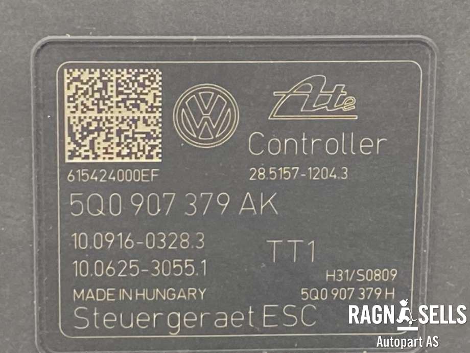 ABS sentral til Audi A3 2012-2016 (Type III, Fase 1)  (ATE|5Q0 614 517 AL|5Q0 614 235|5Q0 907 379 AK| 615424000EF)