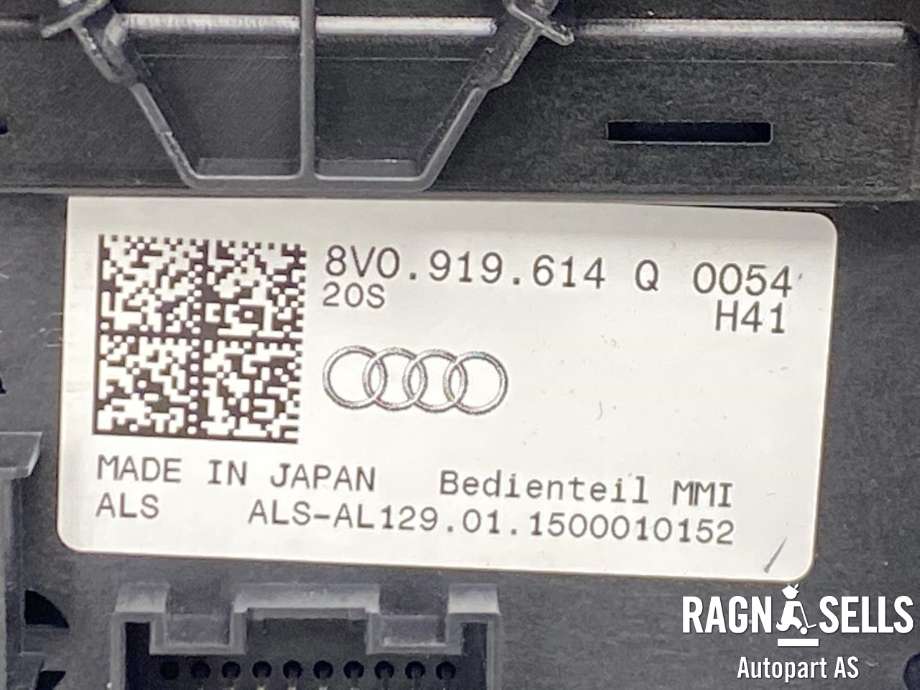 Bilstereo betjeningspanel til Audi A3 2012-2016 (Type III, Fase 1)  (ALPS|8V0 919 614 Q|8V1 713 463 A|8V1 864 261 C)