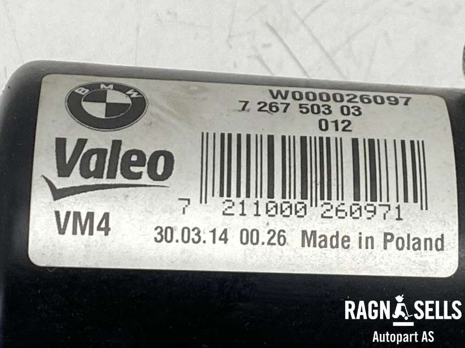 Viskermotor frontrute komplett m/overføring til BMW 3-Serie 2012-2018 (F30/F31/F34) (F30/F31/F34) (VALEO|61 61 7 260 488||W000026097)