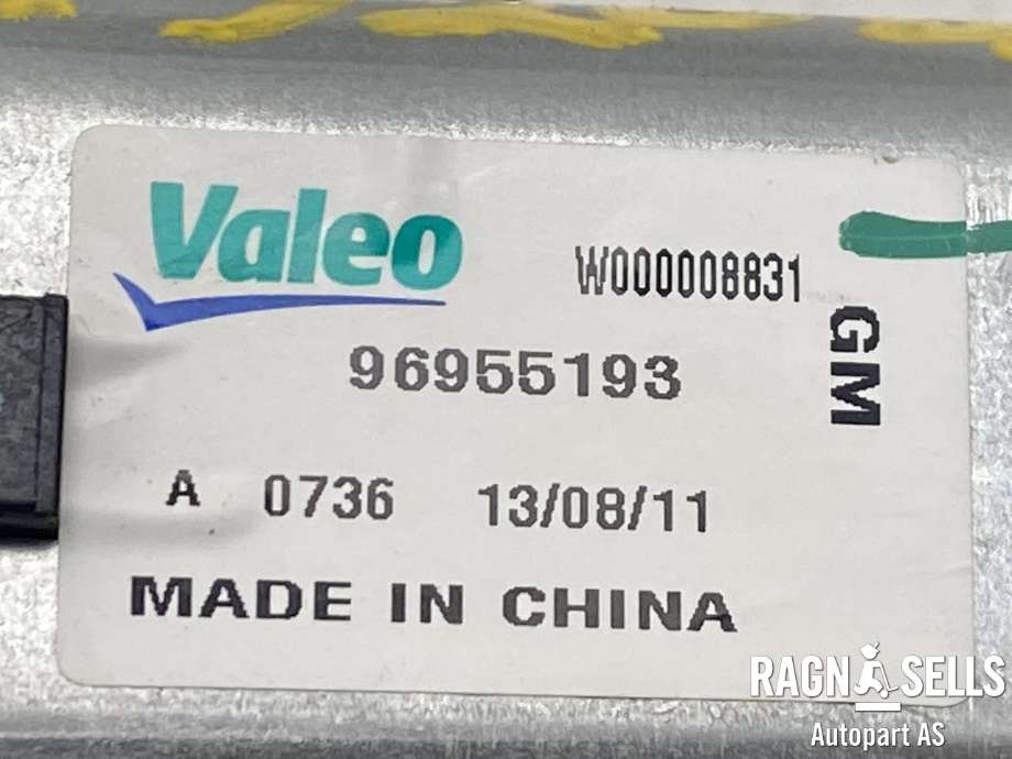 Viskermotor bakrute til Opel Mokka 2012-2016 (Type I, Fase 1)  (VALEO|96955193|W000008831|)