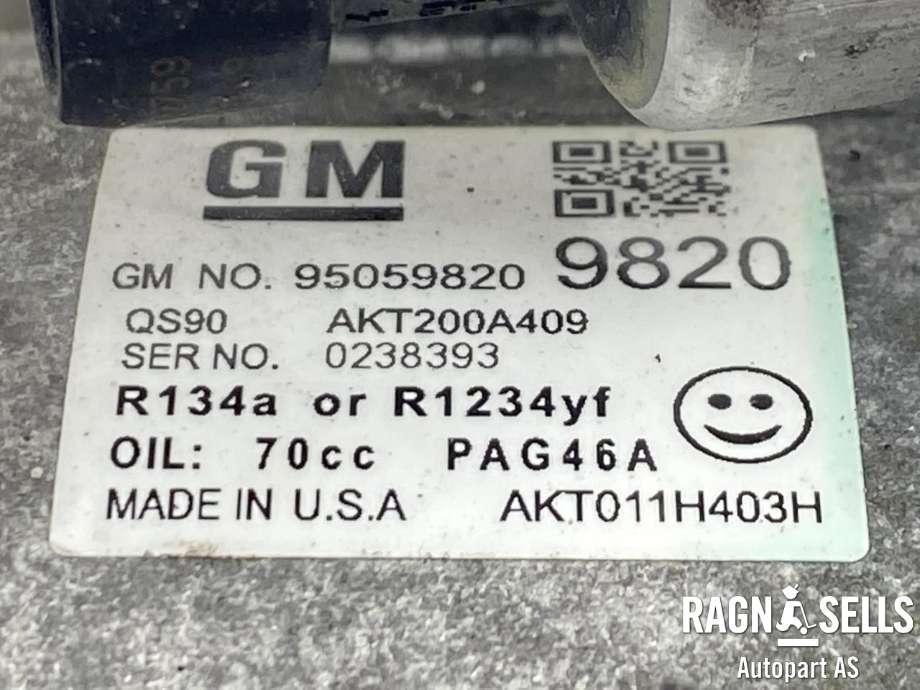 Aircondition kompressor til Opel Mokka 2012-2016 (Type I, Fase 1)  (GM|95522247|95059820|AKT200A409|95522202)