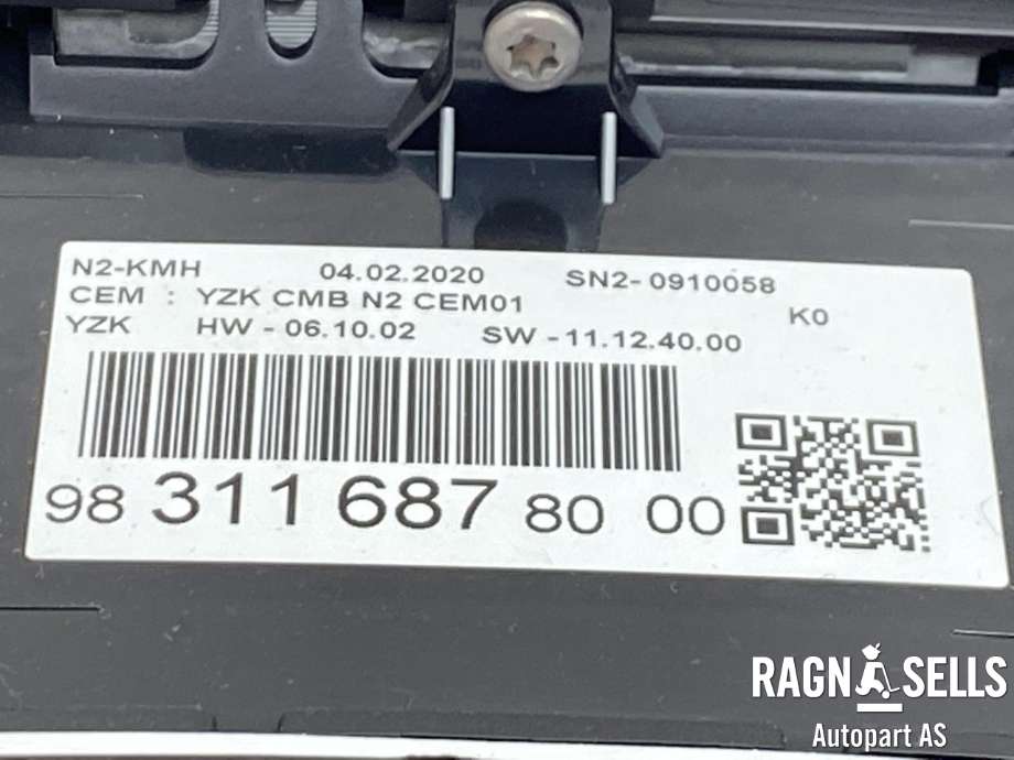 Instrumentpanel til Toyota Proace 2016-->> (Type II)  (98 311 687 80 00|SN2-0910058|)