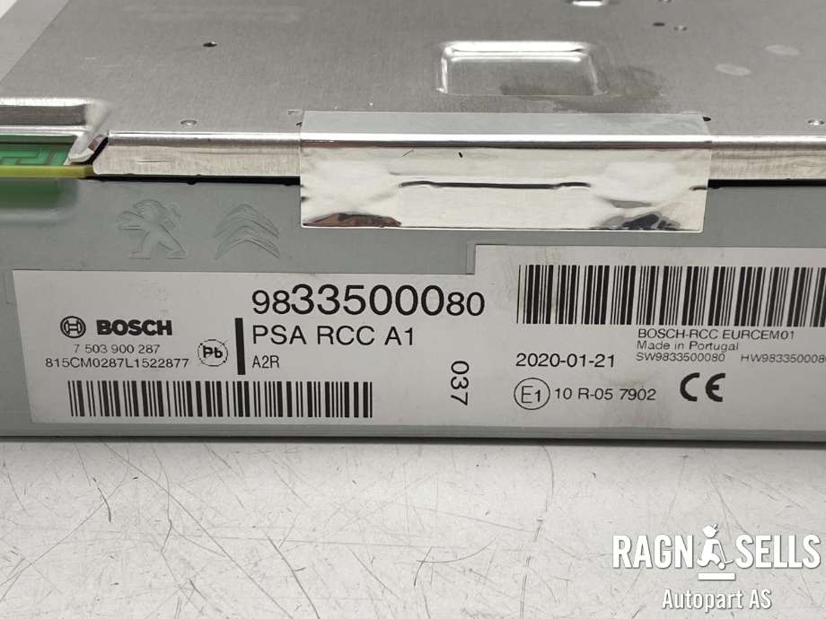 Bilstereo til Toyota Proace 2016-->> (Type II)  (BOSCH|9833500080|7 503 900 287|)