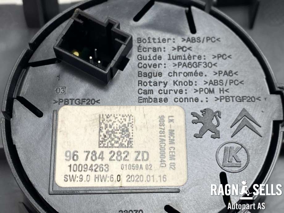 Bryter (ESP - Electronic Stability Program) til Toyota Proace 2016-->> (Type II)  (LUA 20420496| 98125550ZD-1|96 784 282 ZD| 95835 T 02|10094263| 01059A 02)
