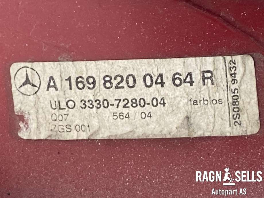 Baklykt høyre til Mercedes A-Klasse 2005-2012 (W169) (W169) (A 169 820 04 64 R|)