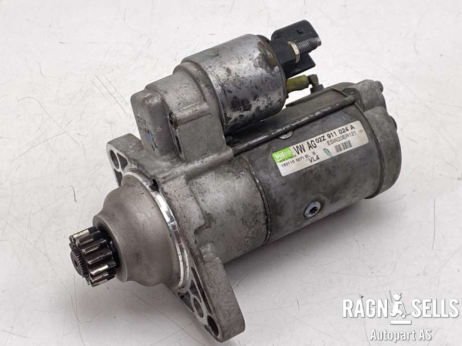 Starter diesel til Audi A3, 2009-2012 (Type II, Fase 2)  (VALEO|02Z911021C|02Z911021CX|02Z911021K|02Z911021KX|02Z911024A|02Z911024AX|02Z911024B|02Z911024BX|02Z911024H|02Z911024HX|02Z911024L|02Z911024LX)