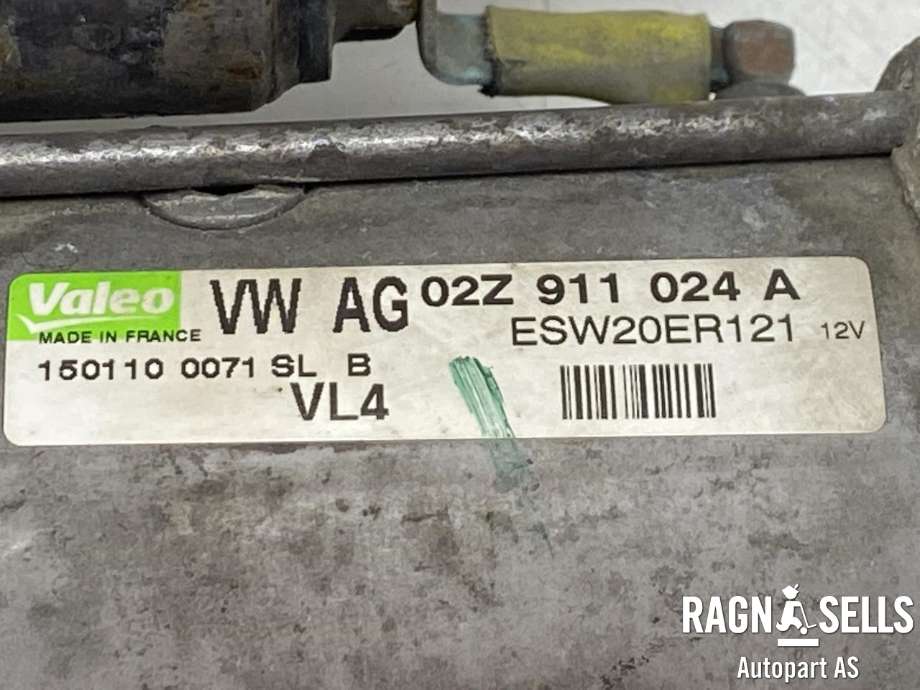 Starter diesel til Audi A3 2009-2012 (Type II, Fase 2)  (VALEO|02Z911021C|02Z911021CX|02Z911021K|02Z911021KX|02Z911024A|02Z911024AX|02Z911024B|02Z911024BX|02Z911024H|02Z911024HX|02Z911024L|02Z911024LX|ESW20ER121|)