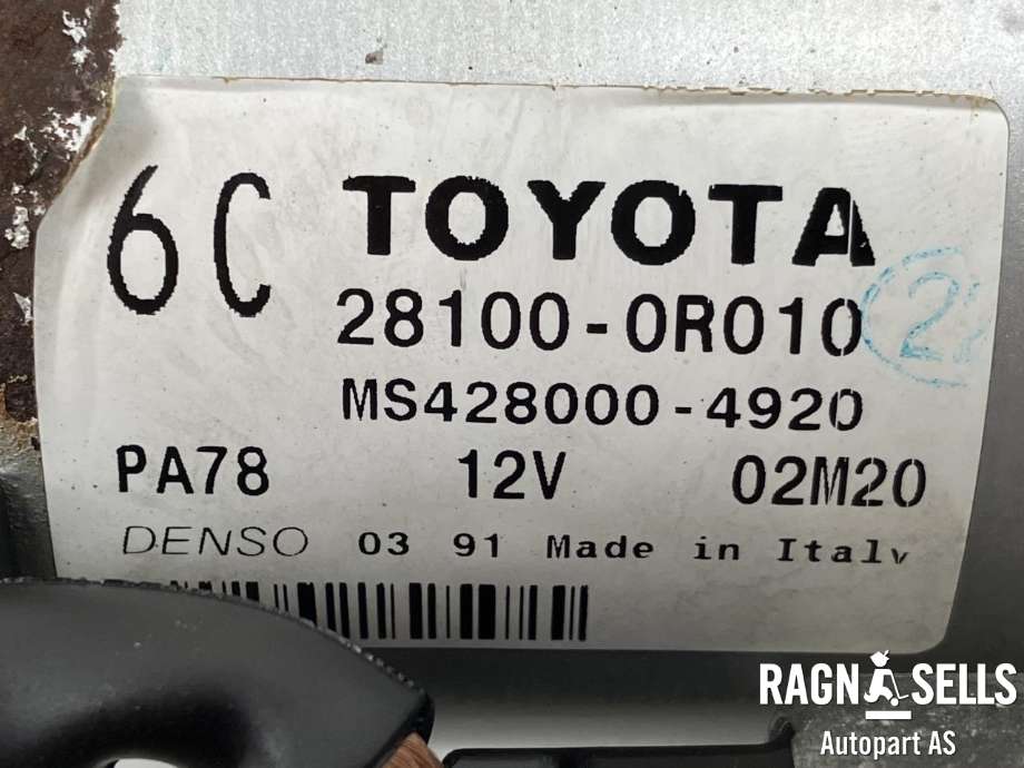 Starter diesel til Toyota RAV4 2009-2013 (Type III, Fase 2)  (281000R010|)