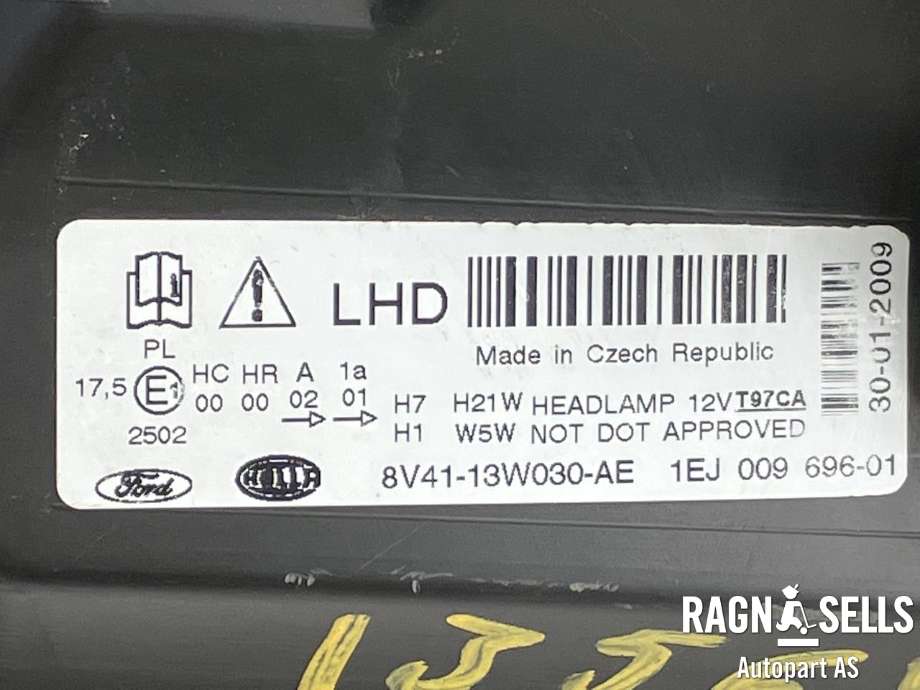 Frontlykt venstre halogen til Ford Kuga 2008-2012 (Type I)  (8V41-13W030-AG|8V41-13W030-AE|1717364)