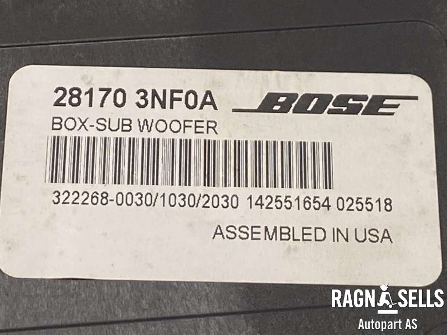 Bilstereo sub-woofer til Nissan Leaf 2011-2017 (Type I)  (BOSE|281703NF0A|)